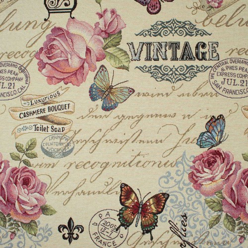 Gobelin stoff vintage rosen - vintage,
