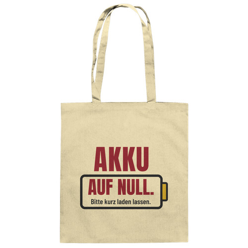 Stoffbeutel akku auf null - stoffbeutel,
